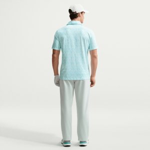 Nike Golf Dri-Fit Velocity Micro Print Polo Shirt Baltic Blue/White