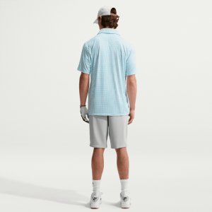 Nike Golf Dri-Fit Velocity Printed Golf Polo Shirt White/Blue