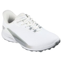 SkechersPureSLLadiesGolfShoesWhiteSilverAngledRight.jpg