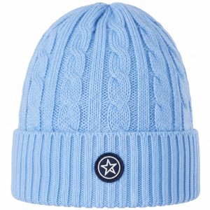 Swing Out Sister Nada Cable Knit Bobble Hat Blue Aura