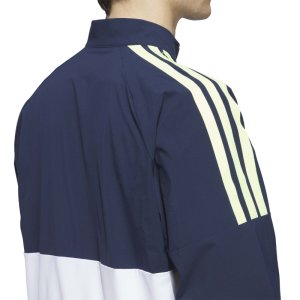 adidas Beyond Twistweave Full Zip Windbreaker Jacket White/Collegiate Navy