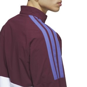 adidas Beyond Twistweave Full Zip Windbreaker Jacket White/Maroon
