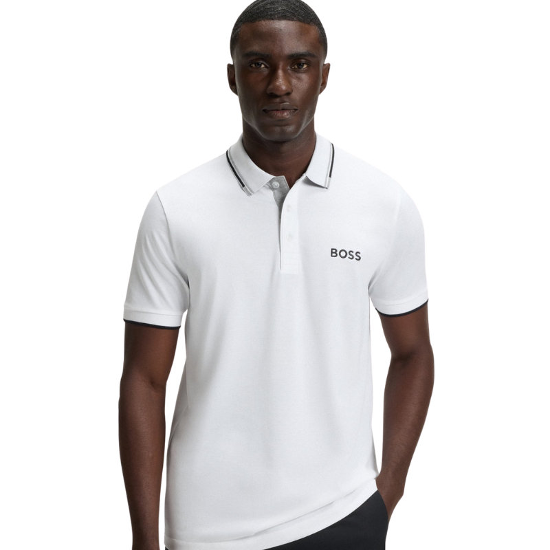 Paddy Pro Hugo Boss Paddy Pro Polo Shirt White | Hugo Boss Clothing | Complete Golfer