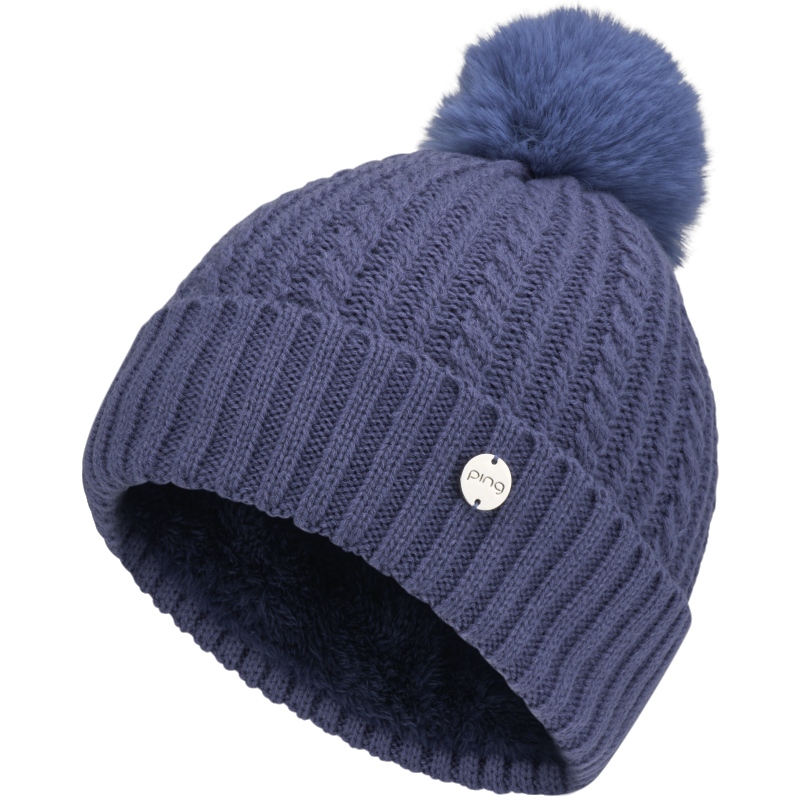 Ping Beverley Bobble Hat Blue Indigo
