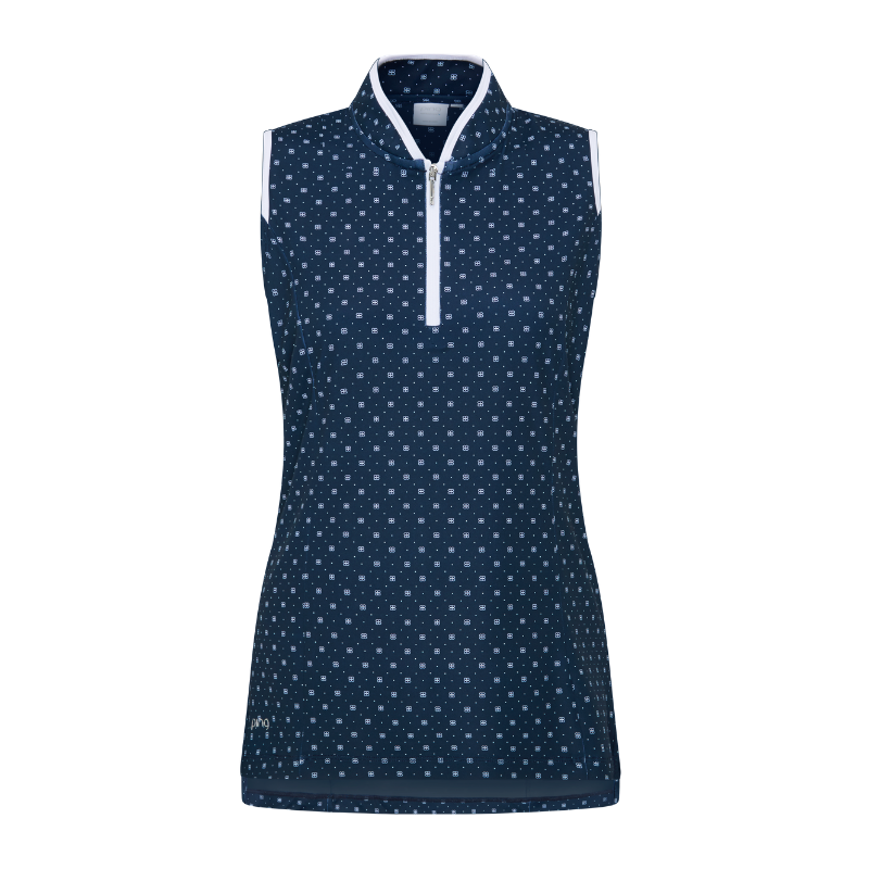 Ping Micro Monogram Ping PenolaLadies Sleeveless Polo Micro Monogram | Ping Ladies Tops ...