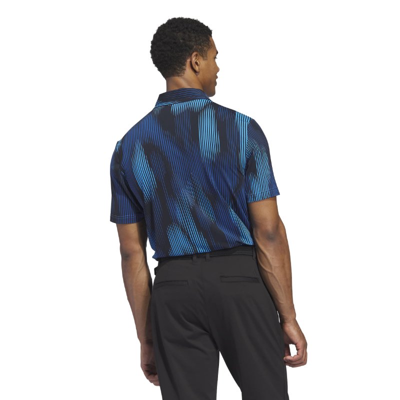 Lucid Rays adidas Ultimate 365 Tour Cool Feel Print Polo Shirt Lucid Ray Blue ...